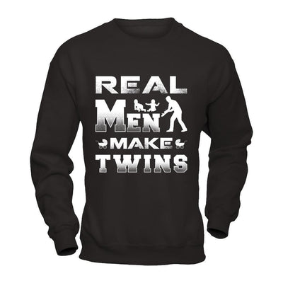 Real Men Make Twins Shirt & Hoodie-T-Shirt & Hoodie-Crewneck Sweatshirt-Black