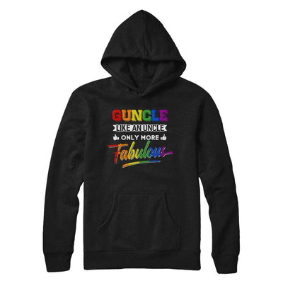 Guncle Gay Uncle More Fabulous Lgbt Rainbow-T-Shirt & Hoodie-Pullover Hoodie-Black