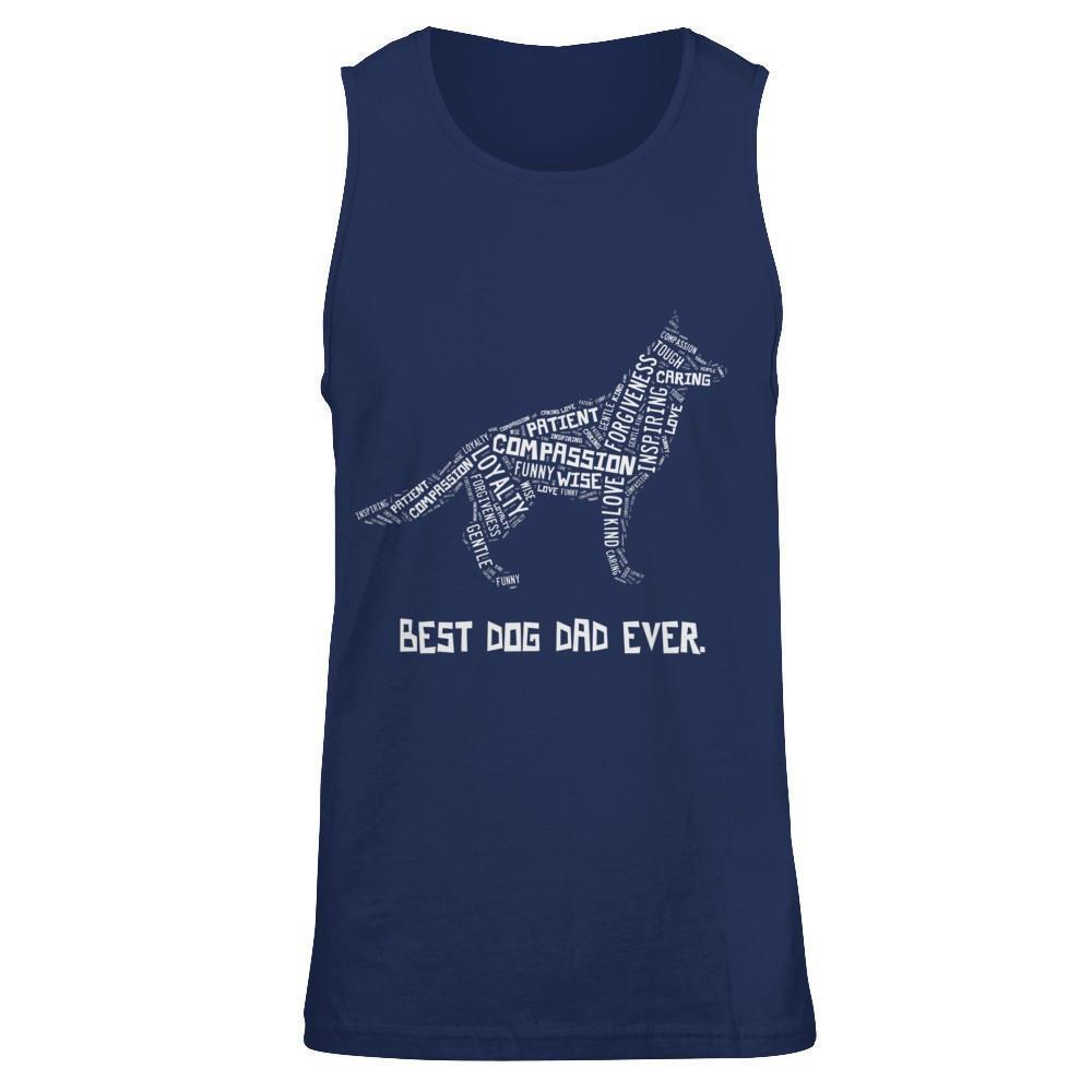Best Dog Dad Ever German Shepherd Lovers-T-Shirt & Hoodie-Unisex Tank-Navy