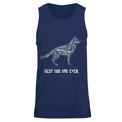Best Dog Dad Ever German Shepherd Lovers-T-Shirt & Hoodie-Unisex Tank-Navy