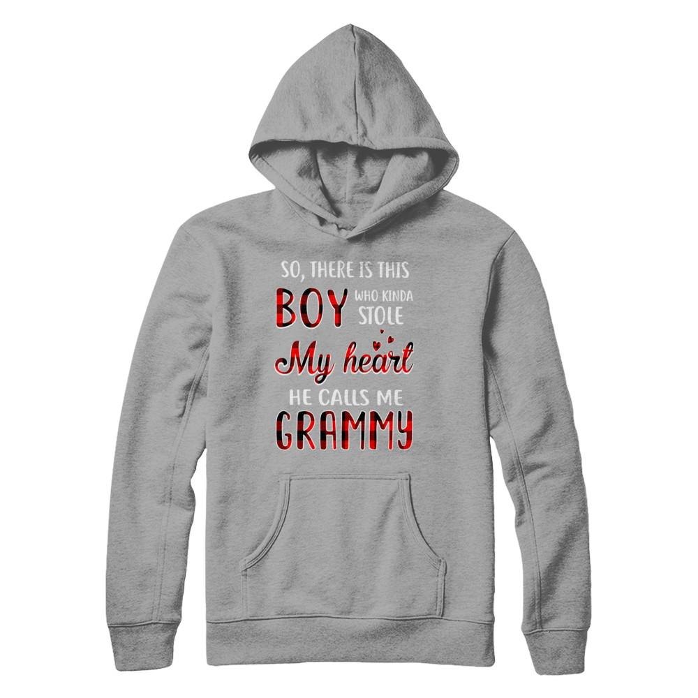 This Boy Who Kinda Stole My Heart He Calls Me Grammy-T-Shirt & Hoodie-Pullover Hoodie-Light Steel