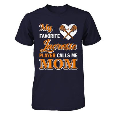 My Favorite Lacrosse Player Calls Me Mom-T-Shirt & Hoodie-Premium T-Shirt-Midnight Navy