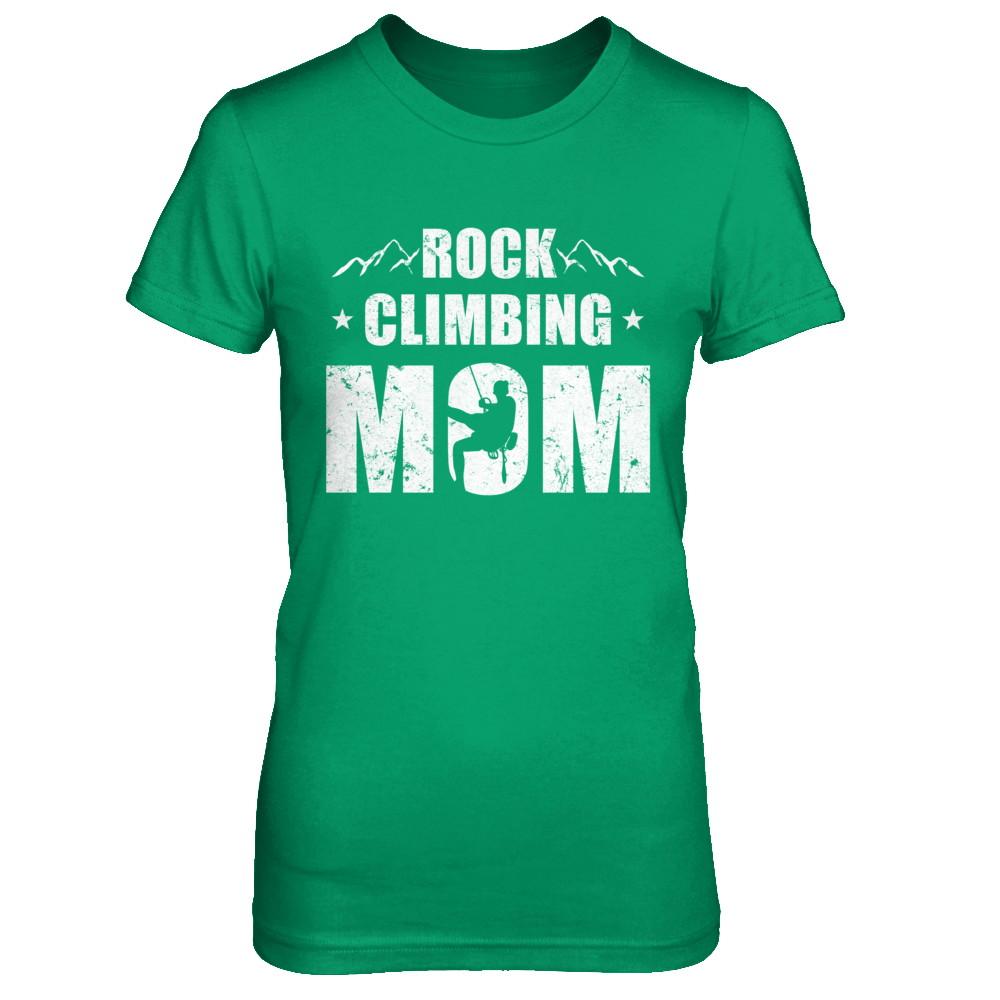 Rock Climbing Mom Distressed Mountain Climber Mothers Day-T-Shirt & Hoodie-Women's T-Shirt-Irish Green