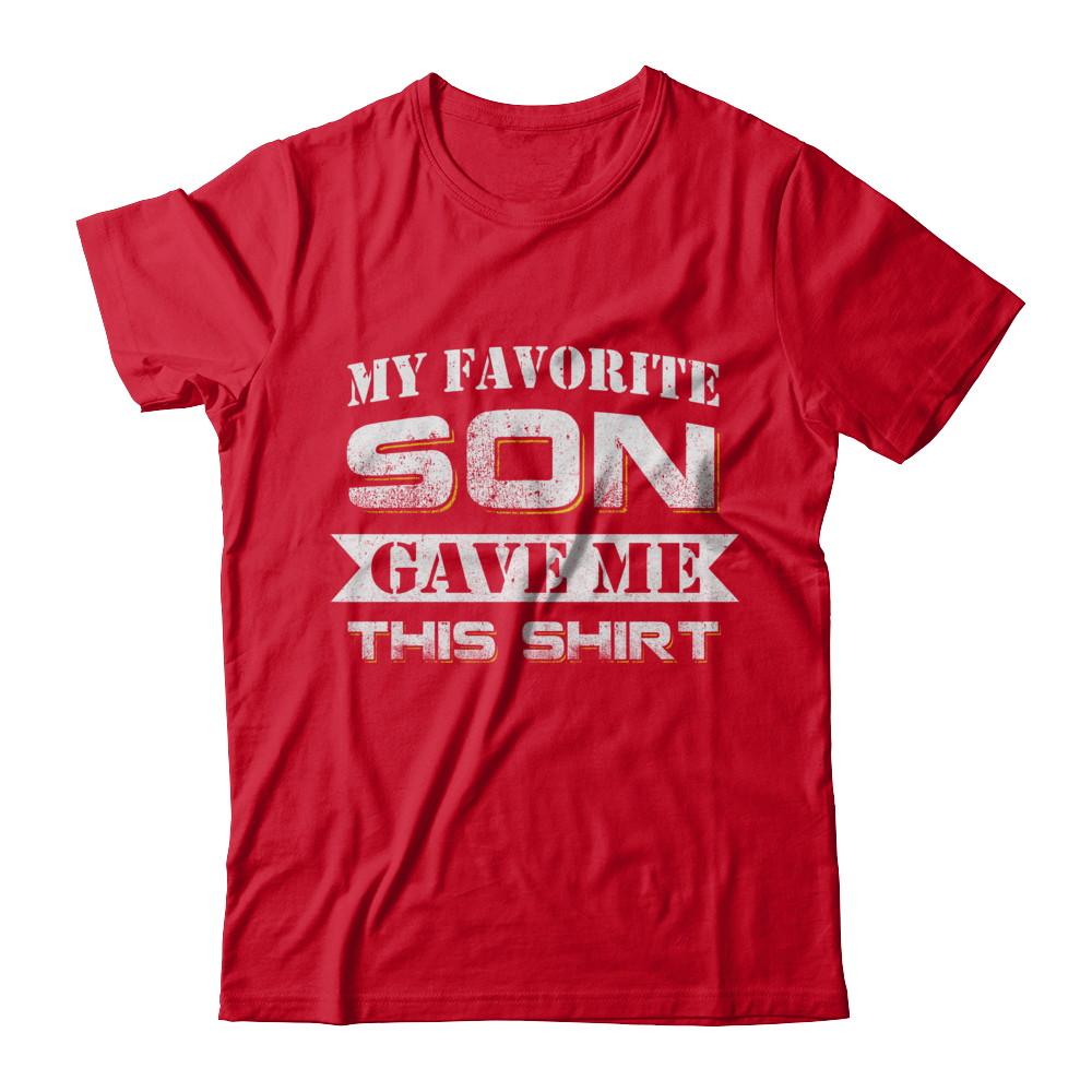 My Favorite Son Gave Me This-T-Shirt & Hoodie-Premium T-Shirt-Red