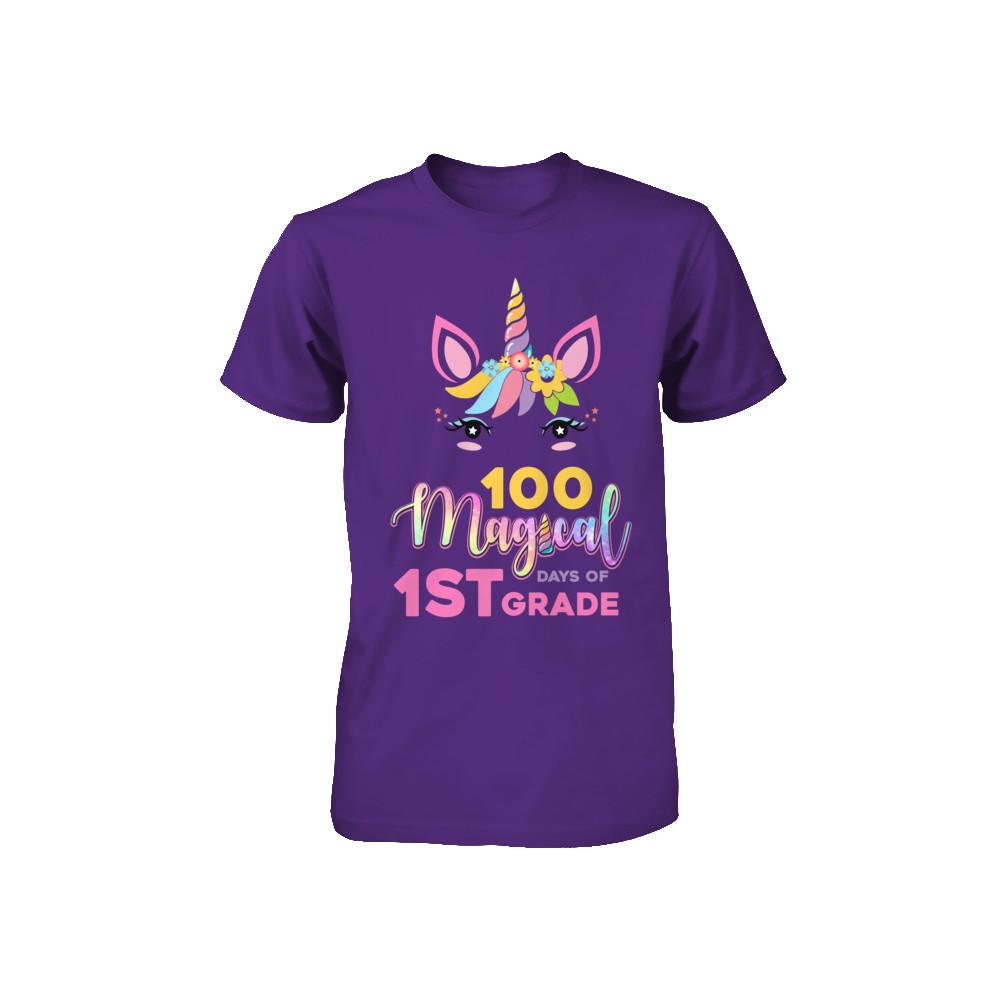 100 Magical Days Of 1St Grade School Unicorn Girl Gift Youth-Youth Shirt-