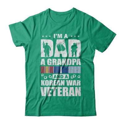 Dad A Grandpa And A Korean War Veteran Fathers Day-T-Shirt & Hoodie-Classic T-Shirt-Kelly Green