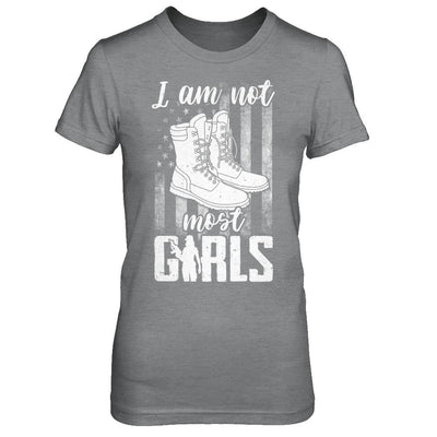 I AM NOT MOST GIRLS Veteran Woman-T-Shirt & Hoodie-Women's T-Shirt-Sport Grey