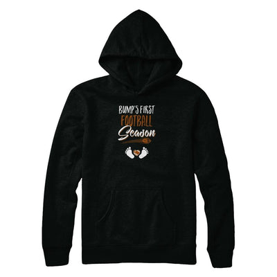 Bump's First Football Season Mommy Mothers Day-T-Shirt & Tank Top-Pullover Hoodie-Black