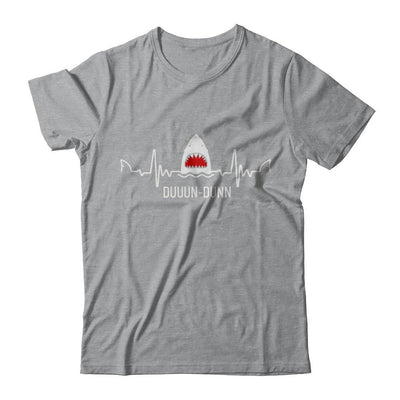 Funny Shark Lovers Heartbeat Feat Shark Gift-T-Shirt & Hoodie-Classic T-Shirt-Sport Grey