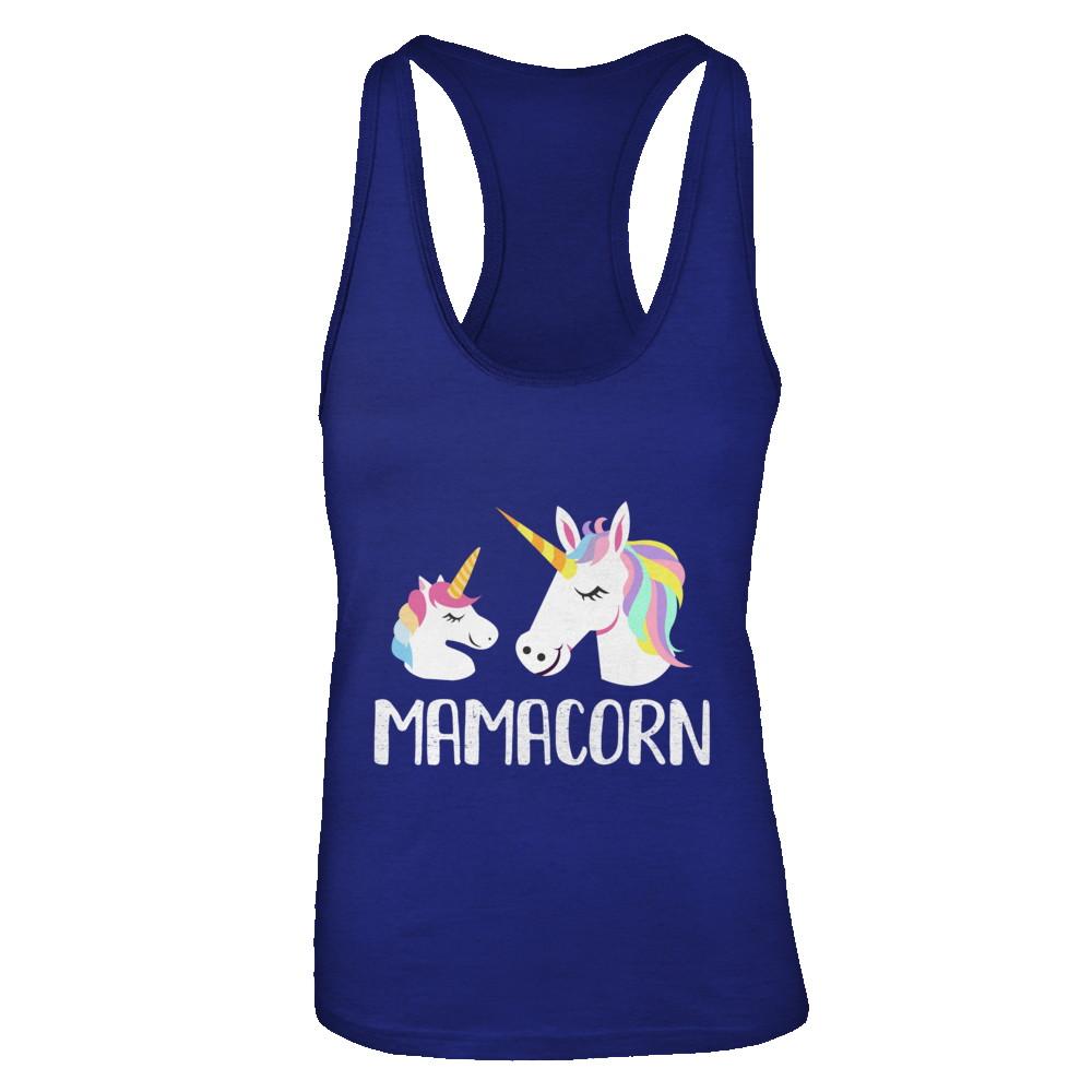 Mamacorn Unicorn Mom And Baby Mothers Day-T-Shirt & Tank Top-Women's Ideal Racerback Tank-Royal
