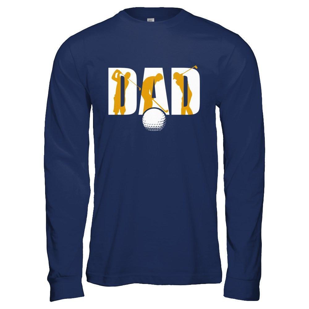 Golf Dad Father's Day-T-Shirt & Hoodie-Long Sleeve T-Shirt-Navy