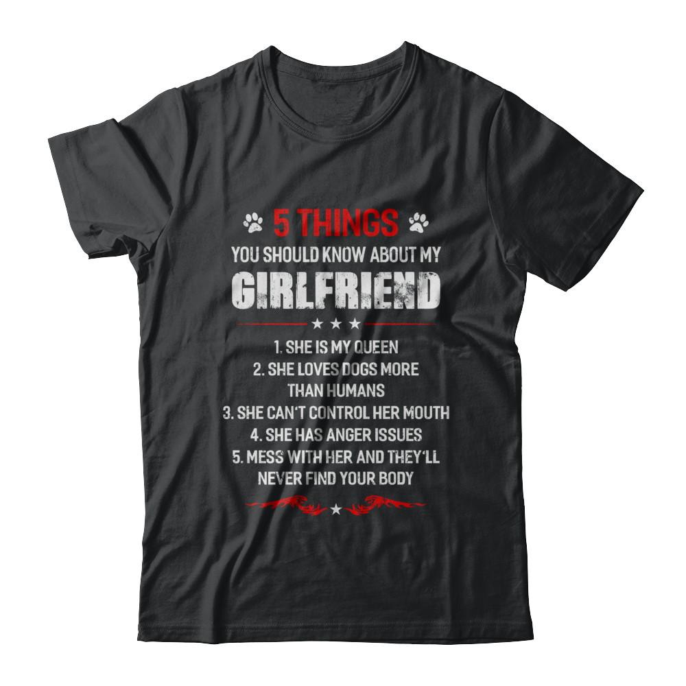 5 Things You Should Know About My Girlfriend Dogs Boyfriend-T-Shirt & Hoodie-Classic T-Shirt-Black