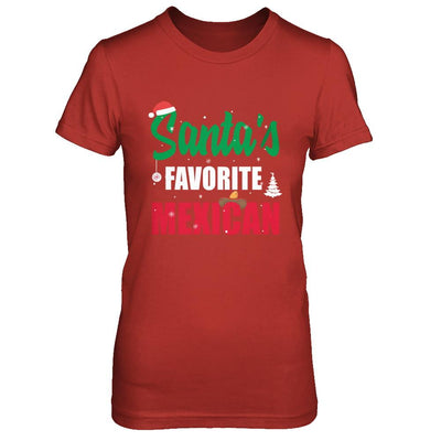 Santas Favorite Mexican Funny Ugly Christmas Gifts-T-Shirt & Sweatshirt-Women's T-Shirt-Red