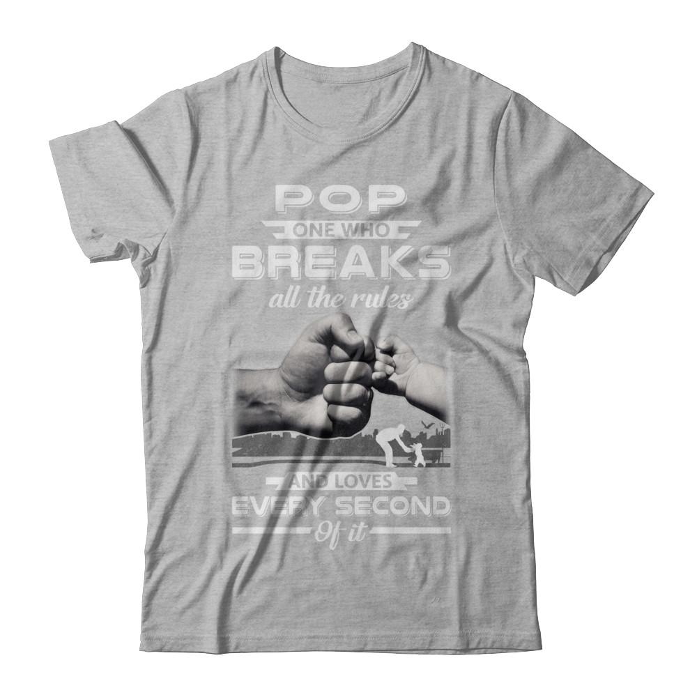 Pop One Who Breaks All The Rules And Loves Every Second Of It-T-Shirt & Hoodie-Premium T-Shirt-Heather Gray