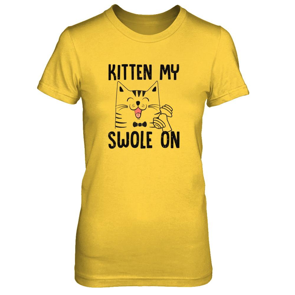 Kitten My Swole On Cat Fitness Gym-T-Shirt & Tank Top-Women's T-Shirt-Daisy