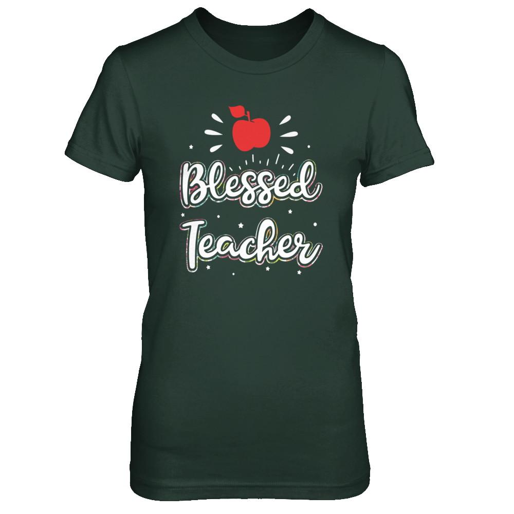 Blessed Teacher Gift-T-Shirt & Hoodie-Women's T-Shirt-Forest Green