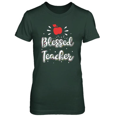 Blessed Teacher Gift-T-Shirt & Hoodie-Women's T-Shirt-Forest Green