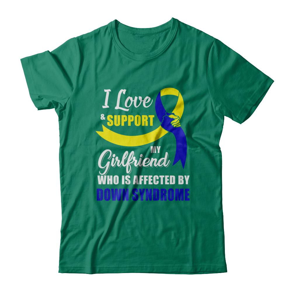 Down Syndrome Awareness Support Yellow Blue Girlfriend Boyfriend-T-Shirt & Hoodie-Classic T-Shirt-Kelly Green