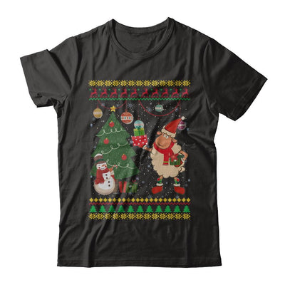 Funny Sheep Lamb Christmas Cute Family Ugly Sweater-T-Shirt & Sweatshirt-Premium T-Shirt-Black