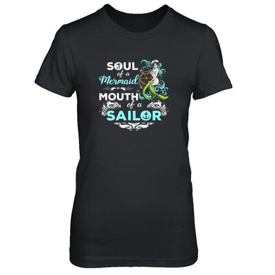 Soul Of A Mermaid Mouth Of A Sailor-T-Shirt & Tank Top-Women's T-Shirt-Black