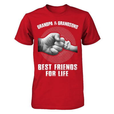 Grandpa And Grandsons Best Friends For Life-T-Shirt & Hoodie-Classic T-Shirt-Red