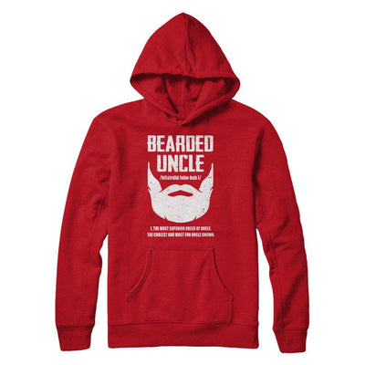 Bearded Funcle Funny Uncle Beard Definition-T-Shirt & Hoodie-Pullover Hoodie-Red