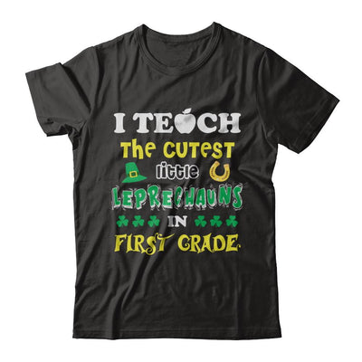First Grade Leprechaun St Patricks Day Teacher-T-Shirt & Hoodie-Premium T-Shirt-Black