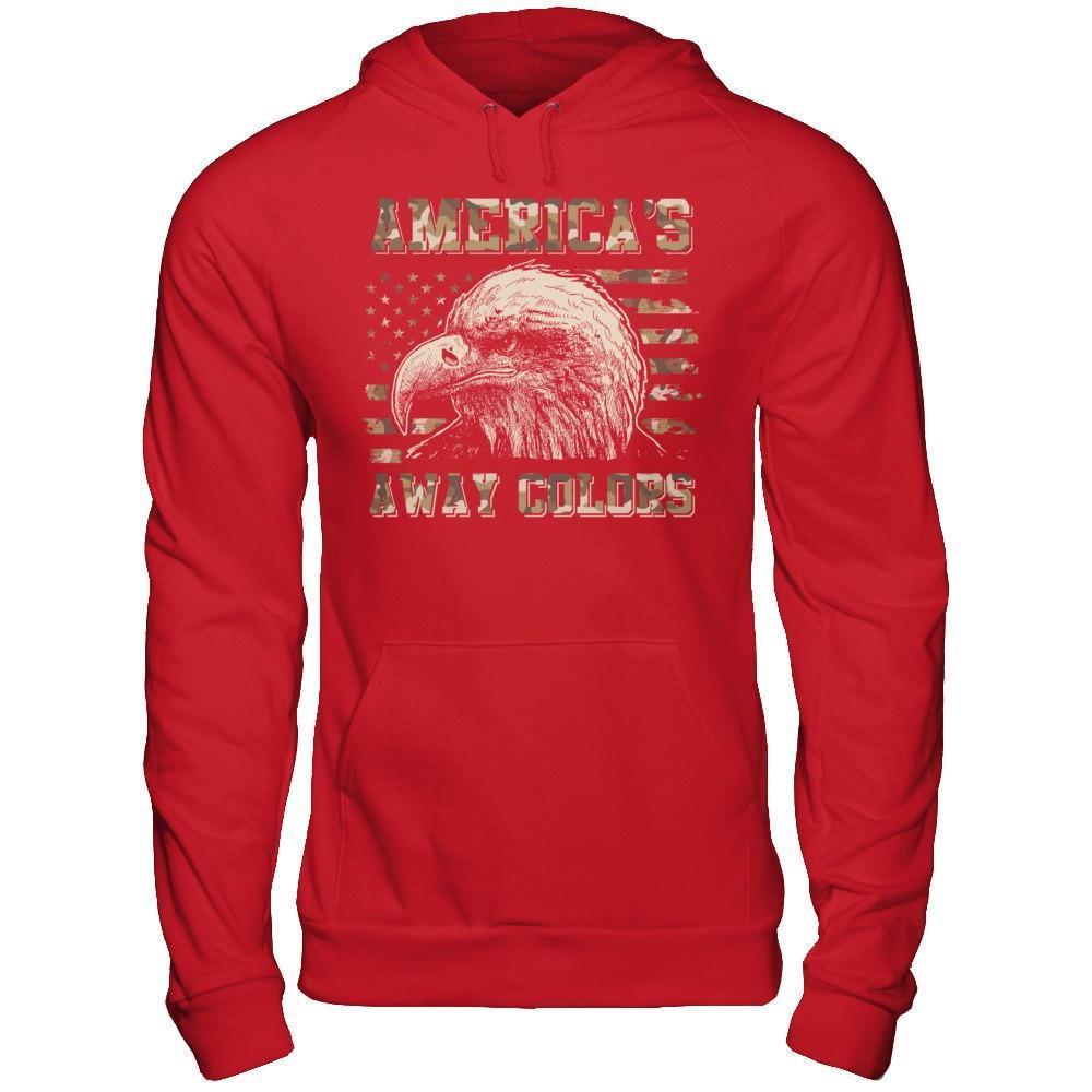 America's Away Colors-T-Shirt & Hoodie-Pullover Hoodie-Red