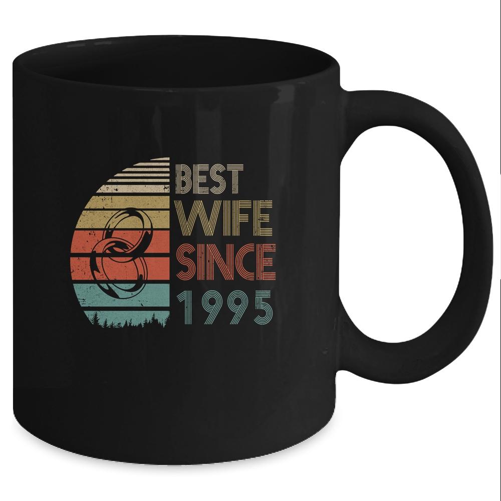 26th Wedding Anniversary Gifts Best Wife Since 1995 Mug-Coffee Mug-Mug-Black
