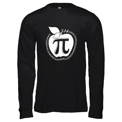 Apple Pi Math Happy Pi Day Teacher-T-Shirt & Hoodie-Long Sleeve T-Shirt-Black