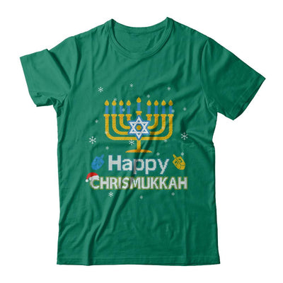 Happy Chrismukkah Ugly Hanukkah Christmas Sweater-T-Shirt & Sweatshirt-Classic T-Shirt-Kelly Green