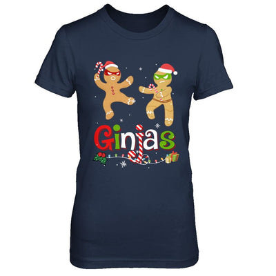 Ginjas Gingerbread Ninjas Funny Christmas Gifts-T-Shirt & Hoodie-Women's T-Shirt-Navy