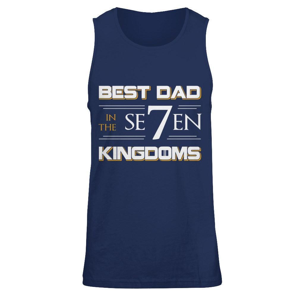 Best Dad In The Seven Kingdoms-T-Shirt & Hoodie-Unisex Tank-Navy