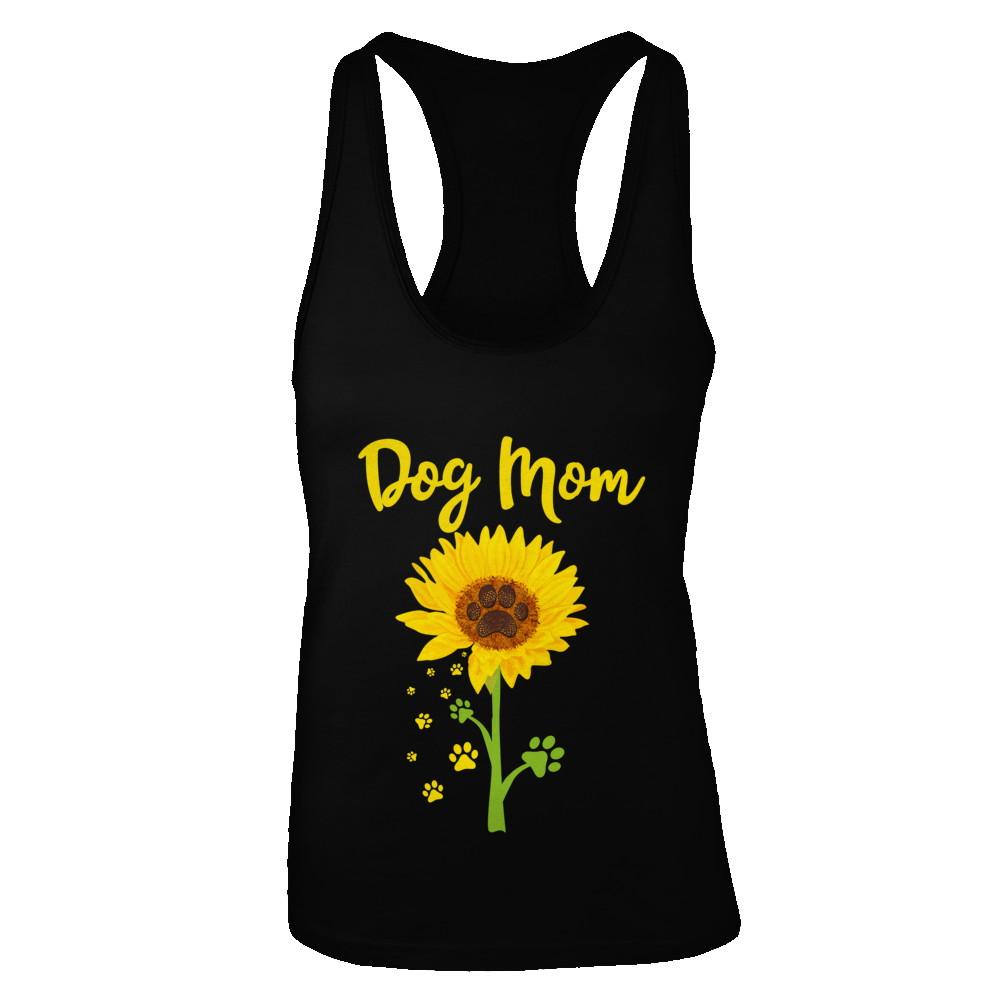 Funny Sunflower Dog Mom Paw Lover Mothers Day