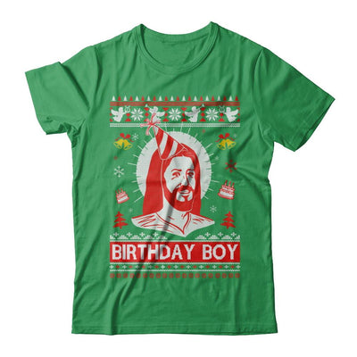 Jesus Birthday Boy Ugly Christmas Sweater-T-Shirt & Sweatshirt-Premium T-Shirt-Kelly Green