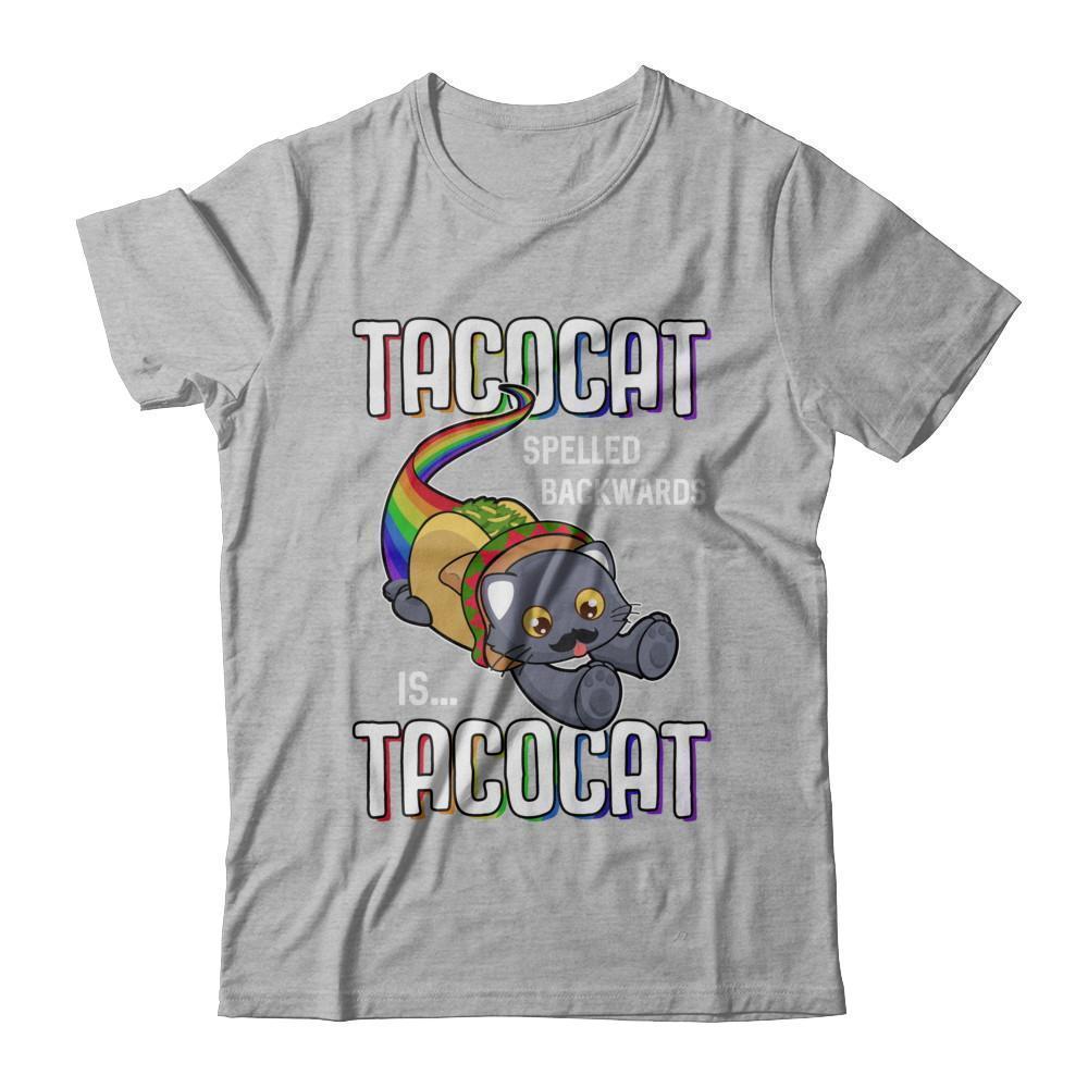 Funny Taco Cat Tacocat Spelled Backwards Is Tacocat Cat-T-Shirt & Hoodie-Premium T-Shirt-Heather Gray
