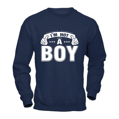 I'm Not A Boy-T-Shirt & Hoodie-Crewneck Sweatshirt-Navy