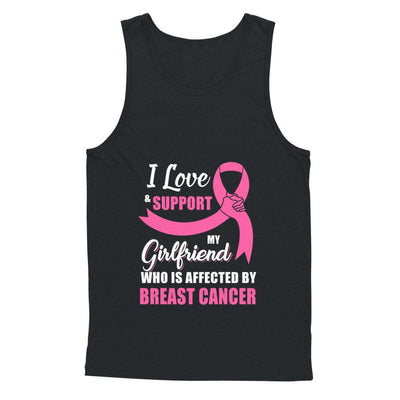 Breast Cancer Awareness Support Pink Girlfriend Boyfriend-T-Shirt & Hoodie-Unisex Tank-Black