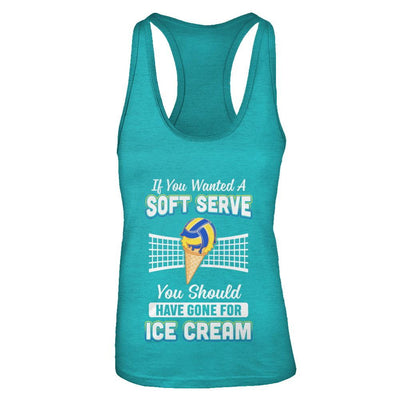 If You Wanted A Soft Serve Funny Volleyball-T-Shirt & Tank Top-Women's Ideal Racerback Tank-Tahiti Blue