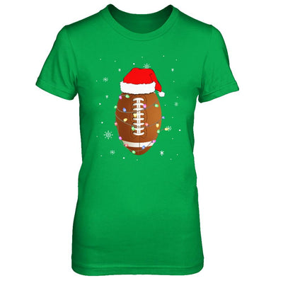 Santa Hat Football Christmas Gifts-T-Shirt & Sweatshirt-Women's T-Shirt-Irish Green
