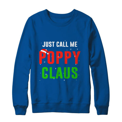 Santa Poppy Claus Matching Family Christmas Pajamas-T-Shirt & Sweatshirt-Crewneck Sweatshirt-Deep Royal