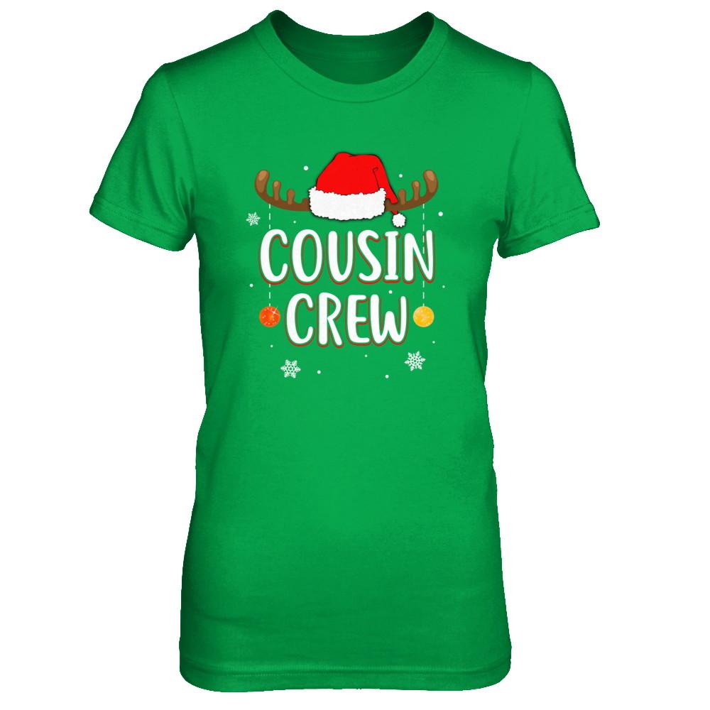 Cousin Crew Reindeer Matching Family Christmas-T-Shirt & Hoodie-Women's T-Shirt-Irish Green