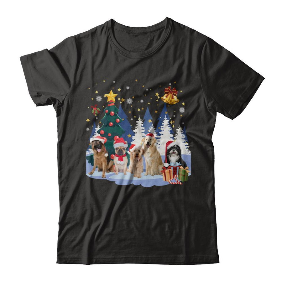 Cute Dogs Claus Christmas-T-Shirt & Sweatshirt-Premium T-Shirt-Black