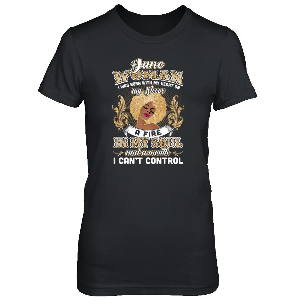 I'm A June Woman Funny Birthday-T-Shirt & Tank Top-Women's T-Shirt-Black