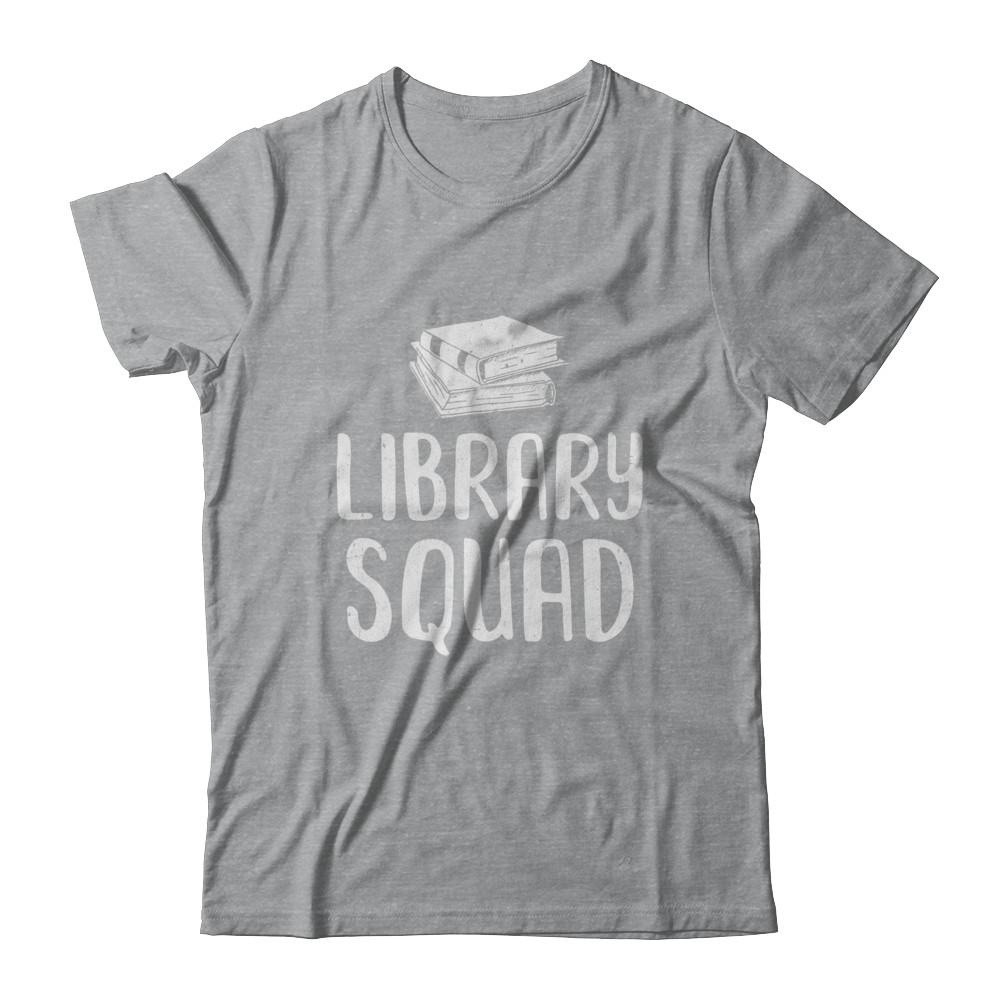 Library Squad Teacher Student Read Book Librarian-T-Shirt & Hoodie-Classic T-Shirt-Sport Grey