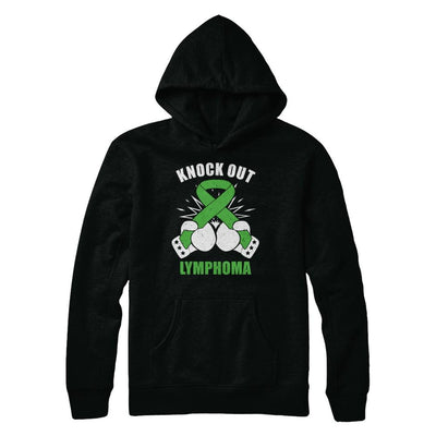 Boxing knock out Lymphoma Awareness Support-T-Shirt & Hoodie-Pullover Hoodie-Black