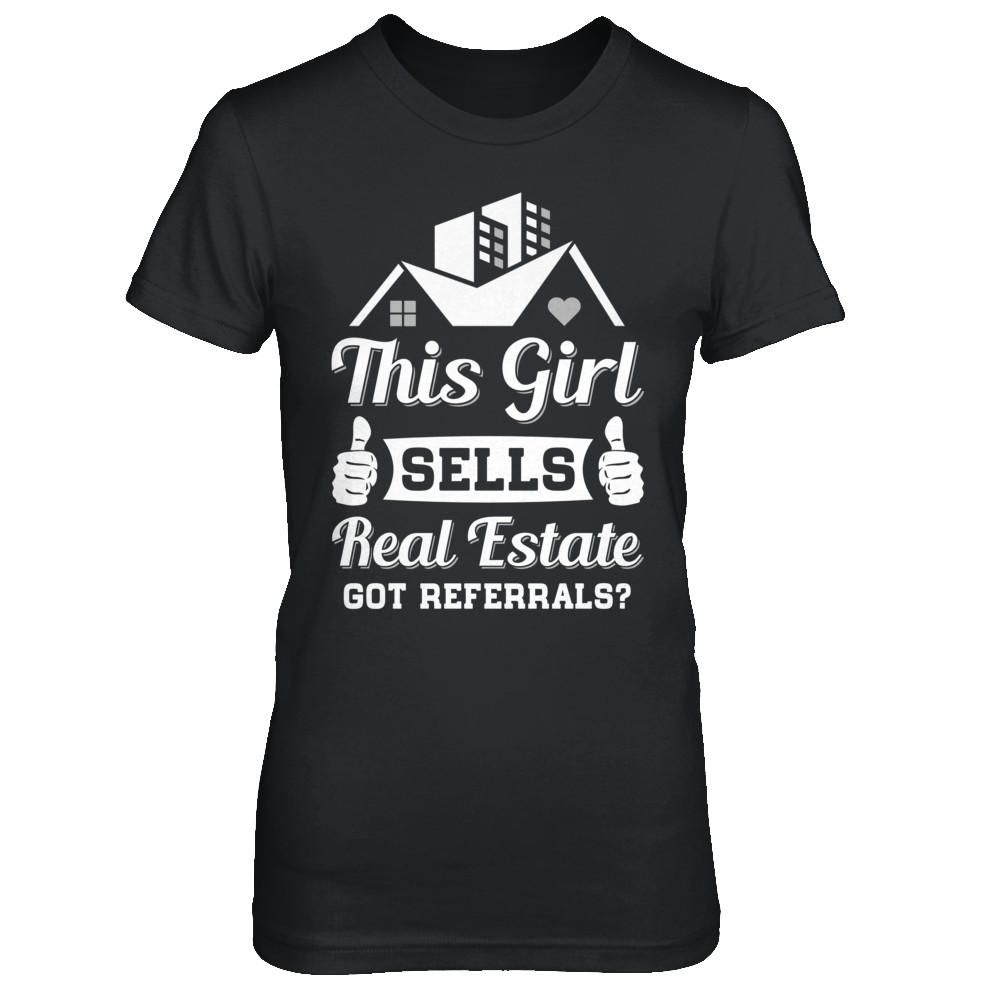 This Girl Sells Real Estate-T-Shirt & Hoodie-Women's T-Shirt-Black