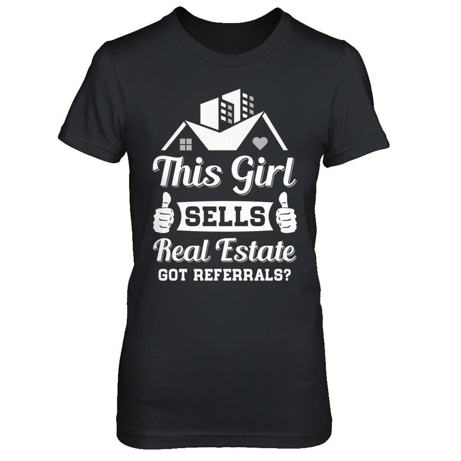 This Girl Sells Real Estate-T-Shirt & Hoodie-Women's T-Shirt-Black