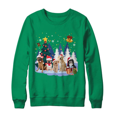 Cute Dogs Claus Christmas-T-Shirt & Sweatshirt-Crewneck Sweatshirt-Irish Green