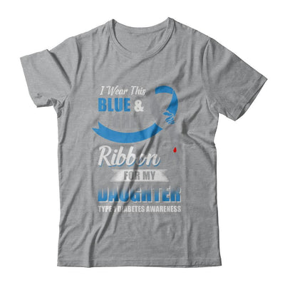 I Wear Blue And Gray For My Daughter Diabetes Awareness-T-Shirt & Hoodie-Classic T-Shirt-Sport Grey